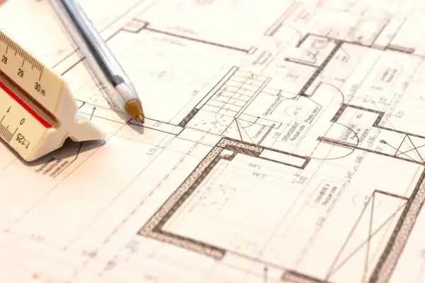 Image of architect Bolsover drawings